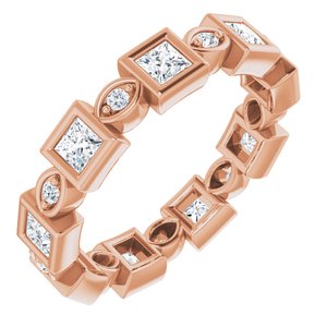 Bracelet d'éternité diamant 14K rose 9/10 CTW