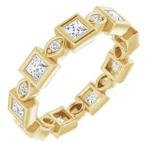 Bracelet d'éternité diamant 14 carats jaune 9/10 CTW
