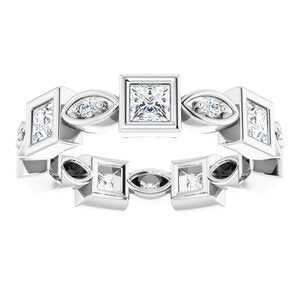 Bracelet d'éternité en diamant 14K blanc 1 1/4 CTW
