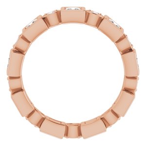 Bracelet d'éternité diamant 14K rose 9/10 CTW