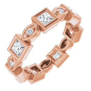 14K Rose 1 1/4 CTW Diamond Eternity Band