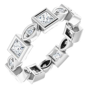 Bracelet d'éternité en diamant 14K blanc 1 1/4 CTW