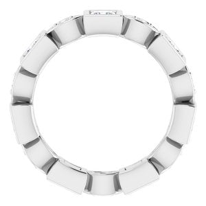 Bracelet d'éternité en diamant 14K blanc 1 1/4 CTW