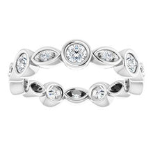 Charger l&#39;image dans la galerie, Jonc éternité diamant platine 7/8 CTW
