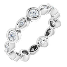 Charger l&#39;image dans la galerie, Jonc éternité diamant platine 7/8 CTW
