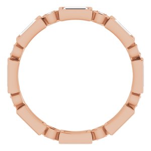 14K Rose 9/10 CTW Diamond Eternity Band