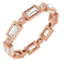 Load image into Gallery viewer, 14K Rose 9/10 CTW Diamond Eternity Band
