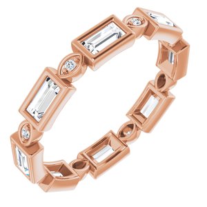 14K Rose 9/10 CTW Diamond Eternity Band