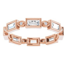 Load image into Gallery viewer, 14K Rose 9/10 CTW Diamond Eternity Band
