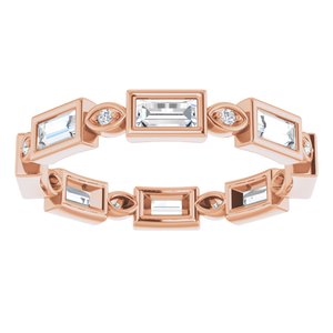 14K Rose 9/10 CTW Diamond Eternity Band