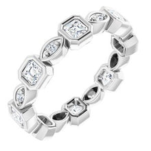 Load image into Gallery viewer, Platinum 1 1/4 CTW Diamond Eternity Band
