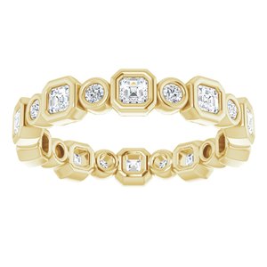 Jonc éternité diamant 14K jaune 3/4 CTW