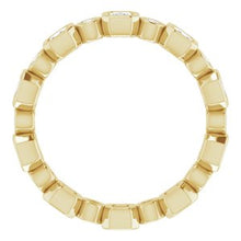 Charger l&#39;image dans la galerie, Jonc éternité diamant 14K jaune 3/4 CTW
