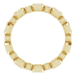 Jonc éternité diamant 14K jaune 3/4 CTW