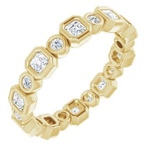 Charger l&#39;image dans la galerie, Jonc éternité diamant 14K jaune 3/4 CTW
