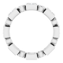 Load image into Gallery viewer, Platinum 1 1/8 CTW Diamond Eternity Band

