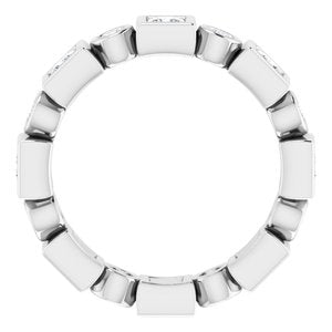 Platinum 1 1/8 CTW Diamond Eternity Band