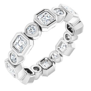 Bracelet d'éternité en platine 1 5/8 CTW avec diamants