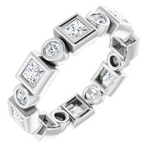 Load image into Gallery viewer, Platinum 1 1/8 CTW Diamond Eternity Band
