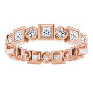 14K Rose 9/10 CTW Diamond Eternity Band