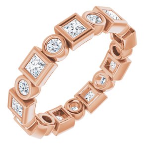 14K Rose 9/10 CTW Diamond Eternity Band