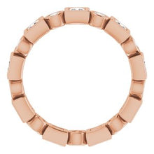 Load image into Gallery viewer, 14K Rose 9/10 CTW Diamond Eternity Band
