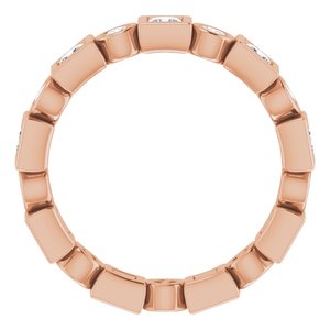 14K Rose 9/10 CTW Diamond Eternity Band