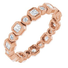 Charger l&#39;image dans la galerie, Bracelet d&#39;éternité en diamant 14K Rose 5/8 CTW
