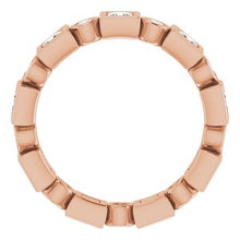 Load image into Gallery viewer, 14K Rose 1 1/8 CTW Diamond Eternity Band
