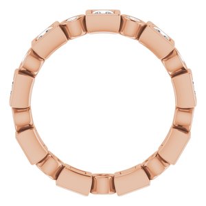 14K Rose 1 1/8 CTW Diamond Eternity Band