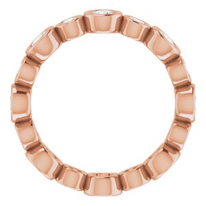 14K Rose 1 1/5 CTW Diamond Eternity Band