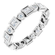 Load image into Gallery viewer, Platinum 3/4 CTW Diamond Eternity Band
