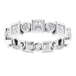 Bracelet d'éternité en diamant 14K blanc 1 1/8 CTW
