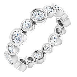 Bande d'éternité en platine 1 1/5 CTW Diamond