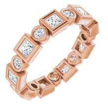 Load image into Gallery viewer, 14K Rose 1 1/8 CTW Diamond Eternity Band
