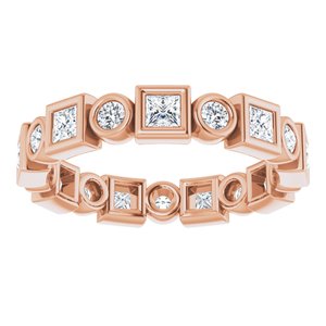 Bracelet d'éternité diamant 14K rose 9/10 CTW