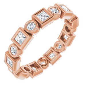 Bracelet d'éternité diamant 14K rose 9/10 CTW