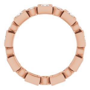 14K Rose 1 1/8 CTW Diamond Eternity Band