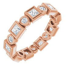 Load image into Gallery viewer, 14K Rose 1 1/8 CTW Diamond Eternity Band
