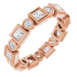 14K Rose 1 1/8 CTW Diamond Eternity Band