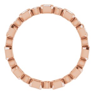 14K Rose 5/8 CTW Diamond Eternity Band