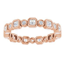 Load image into Gallery viewer, 14K Rose 5/8 CTW Diamond Eternity Band

