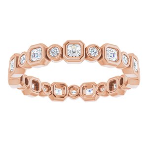 14K Rose 5/8 CTW Diamond Eternity Band