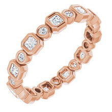 Load image into Gallery viewer, 14K Rose 5/8 CTW Diamond Eternity Band

