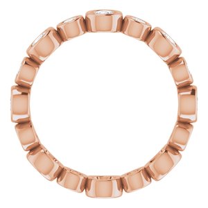 14K Rose 1 1/5 CTW Diamond Eternity Band
