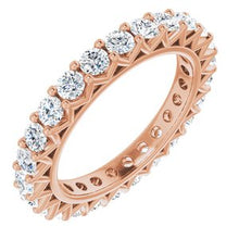 Charger l&#39;image dans la galerie, 14K Rose 1 1/3 CTW Diamond Eternity Band Taille 5

