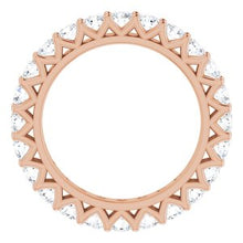 Charger l&#39;image dans la galerie, 14K Rose 1 1/2 CTW Diamond Eternity Band Taille 6
