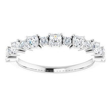 Charger l&#39;image dans la galerie, Bague anniversaire platine 3/4 CTW diamant

