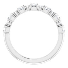 Charger l&#39;image dans la galerie, Bague anniversaire platine 3/4 CTW diamant
