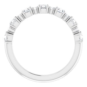 Bague anniversaire platine 3/4 CTW diamant